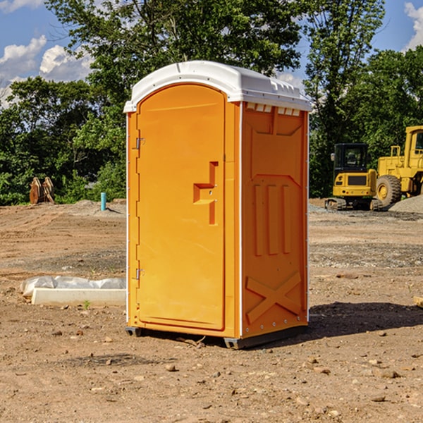 how often are the portable restrooms cleaned and serviced during a rental period in Blackbird